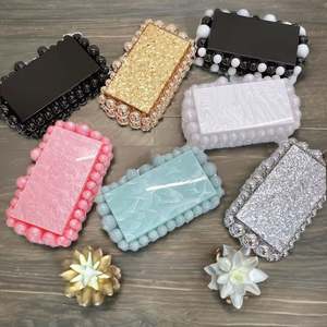 Nova tendencia de bolsa de noite feminina em formato de uva com diamantes cristais e strass Bolsa de mao elegante e sofisticada - Product Image 2