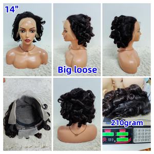 Letsfly Promotion 33$ Perruques Lace Frontal 13x4 Ondulées Bouclées Densité 200% 14 pouces Cheveux Vierges Bruts 100% Cheveux Humains 210 grammes 10A - Product Image 5