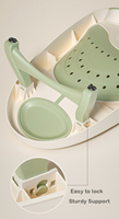 Support de bain pliable pour bébé avec indicateur de thermomètre, antidérapant et drainage automatique pour nouveau-nés de moins de 6 mois