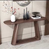 Table console allée couleur noyer noir table basse étroite simple en bois massif