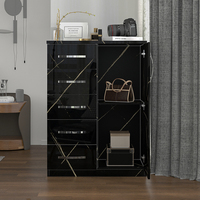 Tiroir de commode moderne noir à haute brillance Offre Spéciale, commode de chambre à coucher, armoire italienne, commode