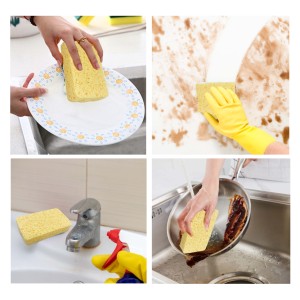 Многоцветные экологически чистые сжатые Целлюлозные губки Волшебные всплывающие губки для мытья посуды кухонная губка - Product Image 5