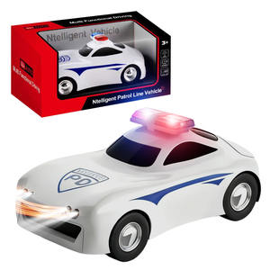 Voiture jouet personnalisée à suivi automatique de ligne, véhicule de <span class=keywords><strong>patrouille</strong></span> intelligent avec chargeur USB et lumières LED - Product Image 1