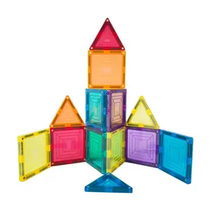 15pcs儿童DIY磁性建筑瓷砖集生日礼物的孩子