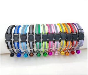 Accesorios para mascotas <span class=keywords><strong>Collar</strong></span> DE SEGURIDAD PARA GATOS <span class=keywords><strong>Collar</strong></span> de gato calmante reflectante multicolor con campana - Product Image 1
