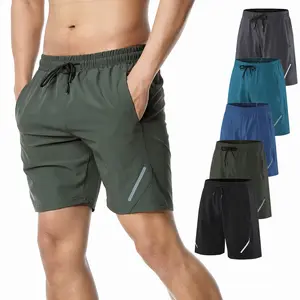 Spor şort erkek yaz eğlence gevşek buz ipek koşu spor Yoga çabuk kuruyan pantolon eğitim beş nokta pantolon özelleştirilmiş