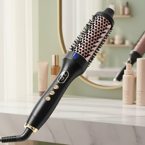 Styler thermique ionique pour cheveux, peigne chauffant PTC, lisseur électrique, moins de dommages, brosse à boucler chaude - Product Image 1