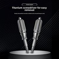 Mini tournevis magnétique en alliage de titane Torx à fente Portable EDC petite boîte à outils tournevis à paume Portable acier plastique