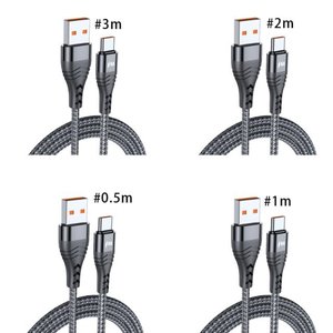 6A TYPE-C Datenkabel 66W Schnell ladung für Huawei Xiaomi Samsung OPPO Handy Geflochtenes Nylon-Ladekabel - Product Image 3