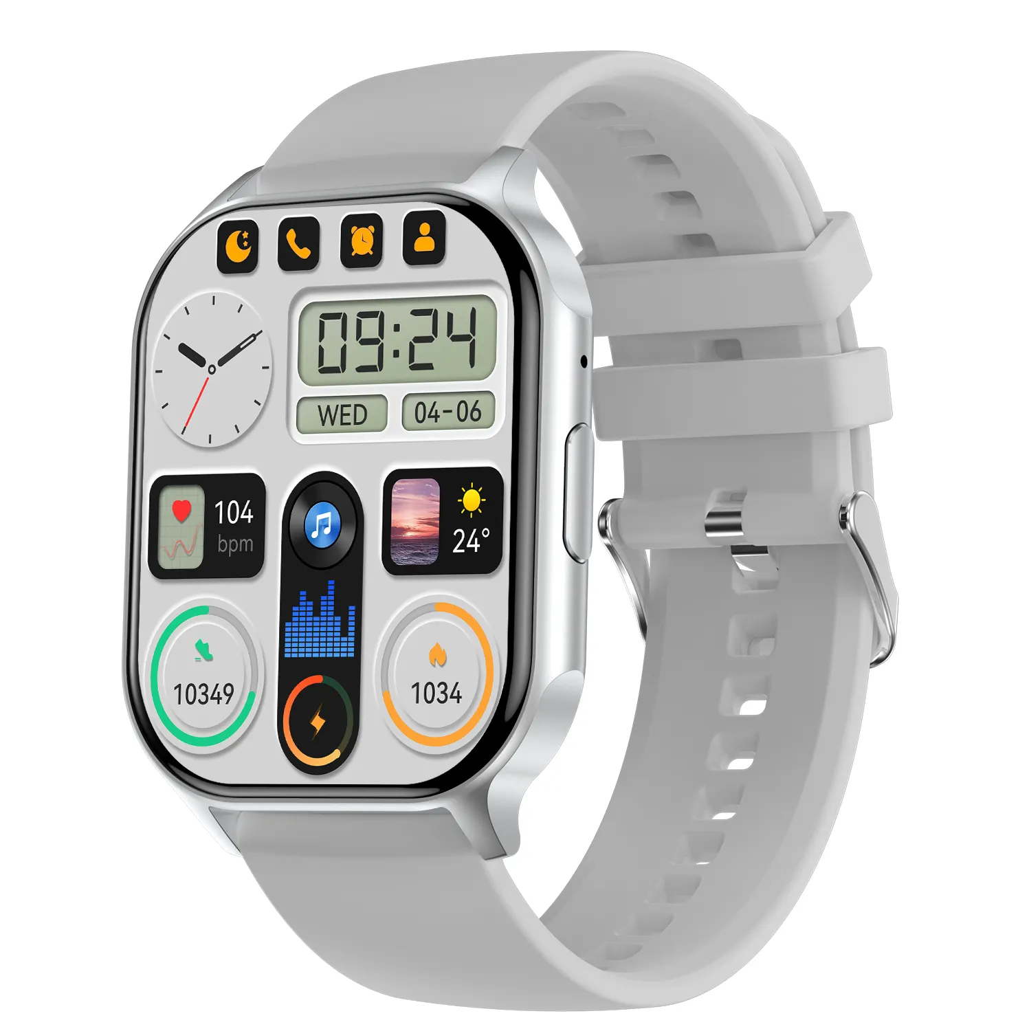 HK26 AMOLED Smart Watch 2.04 Inch Screen 368*448 Resolution BT Call NFC Sleep Monitor Smartwatch For Men Women 2023 New Arrival