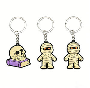 Unique 2D Pattern Soft Rubber Keychain Custom PVC School Bag Pendant Casual Daily Decor <b>Small</b> <b>Gift</b> - Product Image 5
