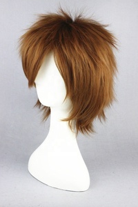 วิกผมคอสเพลย์อนิเมะสังเคราะห์งานปาร์ตี้ฮาโลวีนสีน้ำตาล MSN Bobo sabaku NO Gaara 35cm - Product Image 4