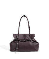 Sac à bandoulière multifonctionnel en cuir véritable, grande capacité, style minimaliste, nouvelle tendance 2027, vente en gros, personnalisation usine