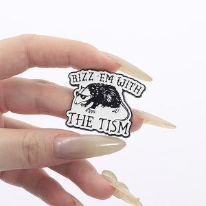 Rizz Em With the Tism Pins en émail, Broches animales (Cowboy, Grenouille, Arc-en-ciel, Capybara), Badges pour sac à dos et revers, Bijoux sur le thème de l'autisme, pour cadeau - Product Image 3