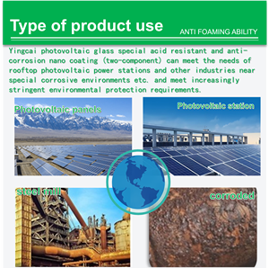 Application de pulvérisation de nano-revêtement pour la résistance spéciale aux acides Revêtement <span class=keywords><strong>liquide</strong></span> en verre photovoltaïque anti-corrosion protégeant l'<span class=keywords><strong>aluminium</strong></span> - Product Image 5
