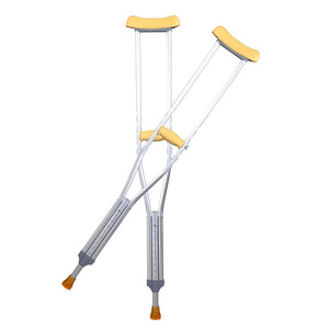 Underarm Crutch Aluminum Alloy Height Adjustable Lightweight Comfortable For Adults And Children - Product Image 2