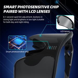 Lunettes de soleil intelligentes à teinte variable électronique OEM, lentille LCD adaptative instantanée 0,1 s, lunettes de sport TR90 pour le cyclisme, la conduite, jour et nuit - Product Image 3