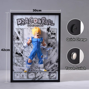 Novedades en Arte Mural 3D, <span class=keywords><strong>Figuras</strong></span> <span class=keywords><strong>de</strong></span> Anime <span class=keywords><strong>de</strong></span> <span class=keywords><strong>Dragon</strong></span> <span class=keywords><strong>Ball</strong></span> <span class=keywords><strong>Vegeta</strong></span>, Juguetes Modelo, Pintura Decorativa con Luz, Figura <span class=keywords><strong>de</strong></span> Anime con Caja LED Decorativa - Product Image 3