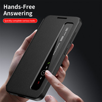 Funda de Cuero PU con Tapa Lateral Abatible y Función de Respuesta Libre para Samsung S26 S22 S23 Ultra A56 A57 A36 S24 S25 Plus