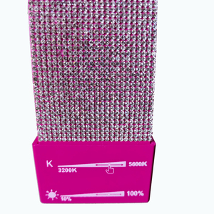 Para FOSOTO Hot Pink LED Cosméticos Lámpara de pie Lámpara de pestañas de media luna para maquillaje de pestañas y tatuaje de cejas Iluminación fotográfica - Product Image 2