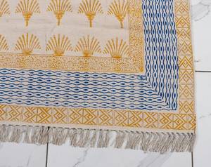 Custom Size Indian Block Print Cotton Rug Handmade Carpet with Tassels Boho Floor <b>Mat</b> Home Decor - Product Image 6