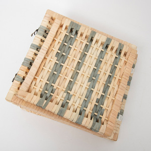 Cesta de Almacenamiento Plegable de Madera Tejida, Contenedor Organizador Cúbico <span class=keywords><strong>para</strong></span> Estante <span class=keywords><strong>Kallax</strong></span>, Caja de Almacenamiento Tejida a Mano <span class=keywords><strong>para</strong></span> Organización del Hogar - Product Image 2