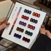 10 Couleurs Orange Island Glass Bead Cat Eye Fire Cloud Designer Magnet DIY 2026 Automne Hiver Nouvelle Arrivée Kit de Gel pour Salon de Manucure