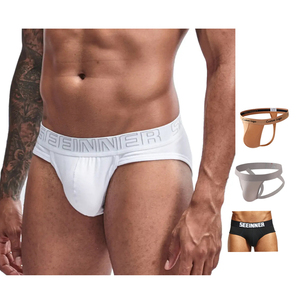 Cintura personalizzata <span class=keywords><strong>mutande</strong></span> da <span class=keywords><strong>uomo</strong></span> <span class=keywords><strong>bianche</strong></span> bauli da <span class=keywords><strong>uomo</strong></span> in cotone slip da <span class=keywords><strong>uomo</strong></span> biancheria intima Sexy breve - Product Image 1