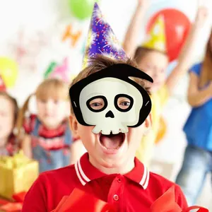 Cheap Custom Birthday Halloween Half Face Kid Party Mask Cosplay Cartoon Theme Party Paper Mask