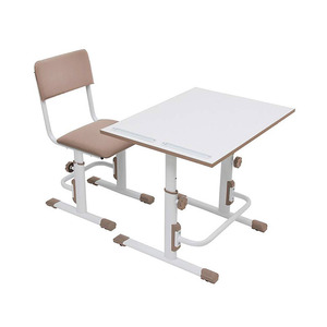 Chiều Cao Có Thể Điều Chỉnh Trường Ghế Và Bảng Đặt Đồ Nội Thất Trường Học Sinh Viên Bàn Và Ghế Đặt - Product Image 3