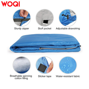 Saco de Dormir Woqi Azul Cielo, de Algodón Hueco Transpirable, para Clima Cálido, para Adultos, para Excursionismo y Campismo, Incluye Bolsa de Compresión - Product Image 5
