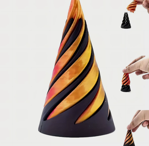 Juguete Antiestrés de Cono Espiral Impreso en 3D, Escultura de Pirámide <span class=keywords><strong>Imposible</strong></span> con Efecto de Passthrough, Juguete Fidget con Ilusión de Hilo en Vórtice - Product Image 2