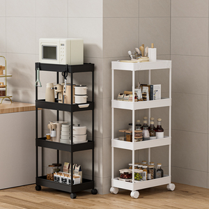 2 tầng trượt Tủ giỏ tổ chức ngăn kéo với móc đa mục đích loại bỏ bồn rửa màu đen lưu trữ giá phòng tắm nhà bếp Máy tính để bàn - Product Image 2