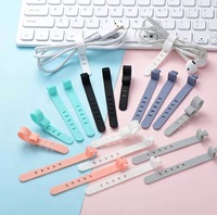 50 attaches-câbles en silicone pour gestion des câbles, supports pour chargeurs, souris, écouteurs et enrouleurs de câbles de données