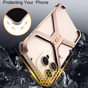 <span class=keywords><strong>Funda</strong></span> de teléfono de parachoques extraíble de Metal de aluminio tipo <span class=keywords><strong>X</strong></span> de lujo para <span class=keywords><strong>iPhone</strong></span> 16 Pro Max con cubierta de <span class=keywords><strong>silicona</strong></span> suave de cuatro esquinas a prueba de golpes - Product Image 4