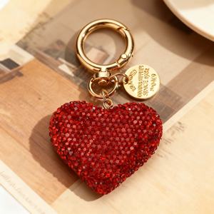 Llavero de Coche con Colgante de Corazón de Diamantes, Nuevo Regalo Personalizado, de Moda, Lujoso, de Metal, Venta al por Mayor - Product Image 3