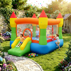 Château gonflable Balorama modèle 90125, aire de jeux 2,8x3,9x2,2 mètres, mini jouets pour enfants - Product Image 1