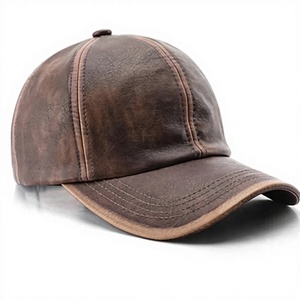 OEM Genuine Leather Baseball <b>Cap</b> Adjustable Dad <b>Hat</b> Custom Embroidery - Product Image 1