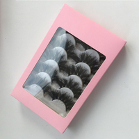 Boîte de rangement pour cils en carton rigide recyclable de luxe personnalisée avec gaufrage/laminage brillant