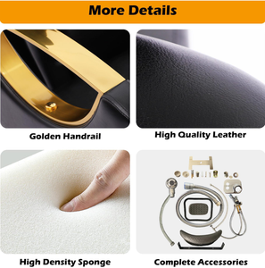 เก้าอี้สระผมหนังหรูหรา ฟองน้ำความหนาแน่นสูง สำหรับร้านเสริมสวย - Product Image 6