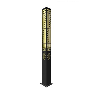 Lampadaire de jardin en métal pour extérieur, LED blanc chaud 2700K, IP66, résistant aux intempéries, montage encastré, détecteur de mouvement, alimenté par énergie solaire, éclairage 10 ans - Product Image 6