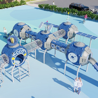 Équipement de jeu pour enfants de haute qualité sur le thème spatial pour parcs d'attractions extérieurs, toboggan en plastique pour aire de jeux, centre de jeux, jardin, école
