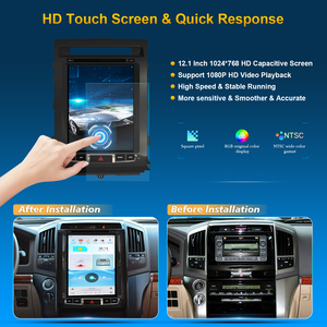 Autoradio avec écran tactile de 12,1 pouces pour <span class=keywords><strong>Toyota</strong></span> LC200 2008-2015, unité principale Android, autoradio avec CarPlay sans fil, Android Auto, navigation - Product Image 2