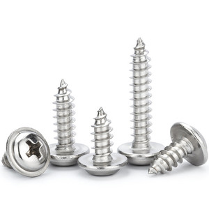 Vis autotaraudeuses PWA nickelées en acier au carbone, système métrique, prix usine, M1.2 M1.7 M2 M2.3 M2.5 M2.6 M3 M3.5 M4 M5 - Product Image 1