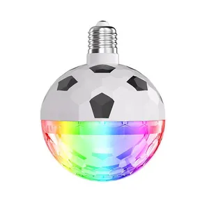 Lampu bohlam kristal LED berputar warna-warni, lampu bola kristal Mini
