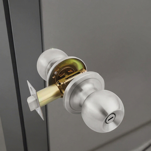 Moderne roestvrijstalen privacydeurknop KEYLESS Touch Control binnendeurslot ambidexter rechts/links huis kantoor satijn - Product Image 2