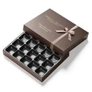 Caja de embalaje de cartón de oro verde de alta calidad, caja de chocolate, caja de embalaje de barra de chocolate