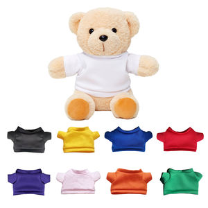 Grosir murah 23cm kaus beruang Teddy lucu uniseks boneka hewan kustom Logo mainan mewah kotak bahan pengisi PP - Product Image 4