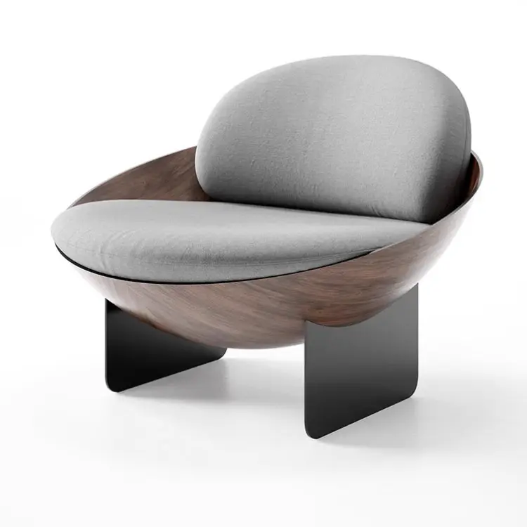 Orangefurn base in acciaio al carbonio salotto design moderno tessuto elegante sedia imbottita soggiorno