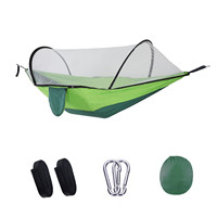 Hamac double pour l'extérieur avec moustiquaire et protection solaire, tissu en nylon 210T, toutes saisons, capacité de 200 kg, pour le camping, la randonnée